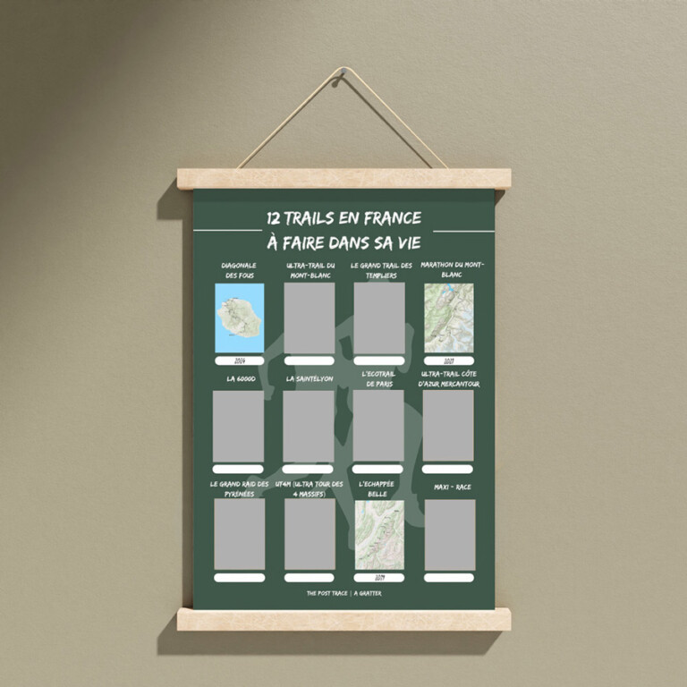 The Post Trace - Carte à Gratter 12 Trails Français à faire dans sa vie