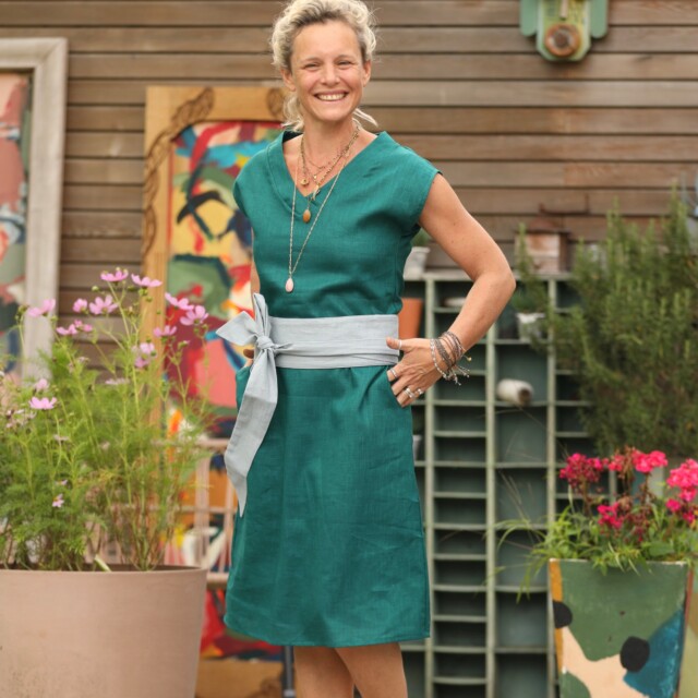 Quintessence - Robe Ivy - lin émeraude