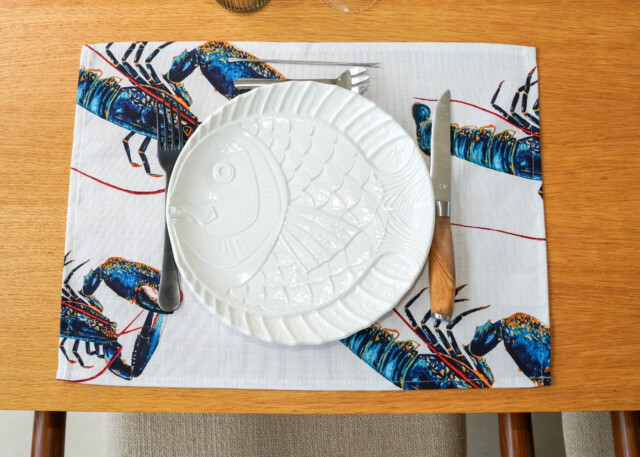 varek.illustrations - Pack de 6 sets de table : La Marée Bleue