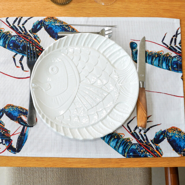 varek.illustrations - Pack de 6 sets de table : La Marée Bleue