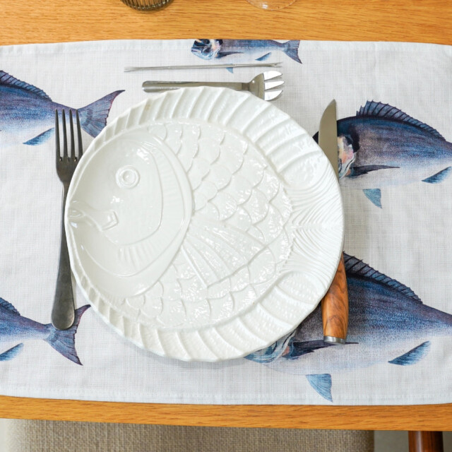 varek.illustrations - Pack de 6 sets de table : La Marée Bleue