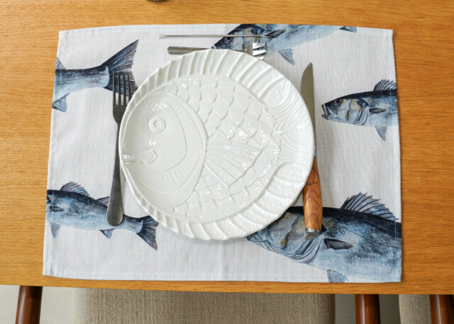 varek.illustrations - Pack de 6 sets de table : La Marée Bleue