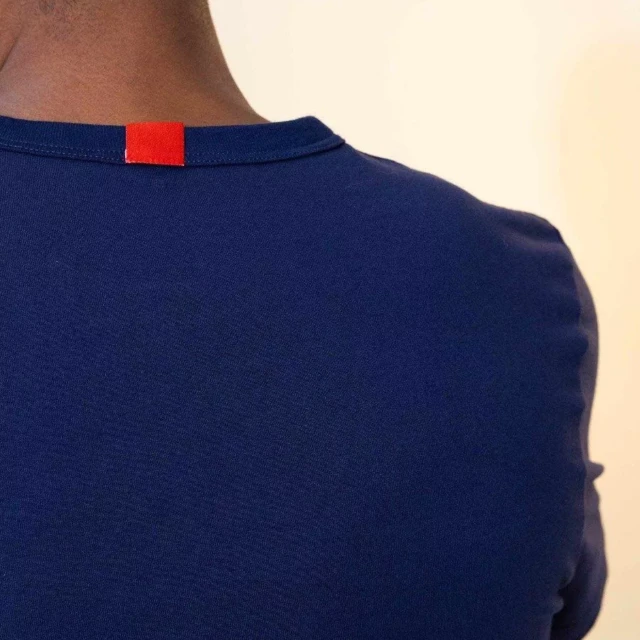 1083 - T-SHIRT DROIT BRODE 304 UNI coton bio bleu marine Homme