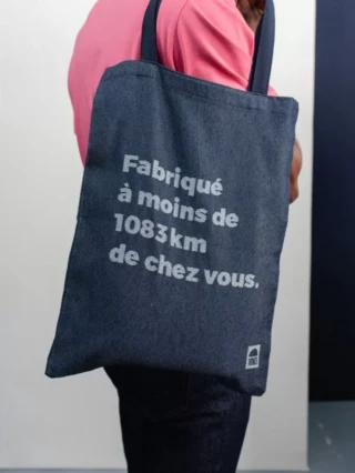 1083 - Tote bag jean 851 message
