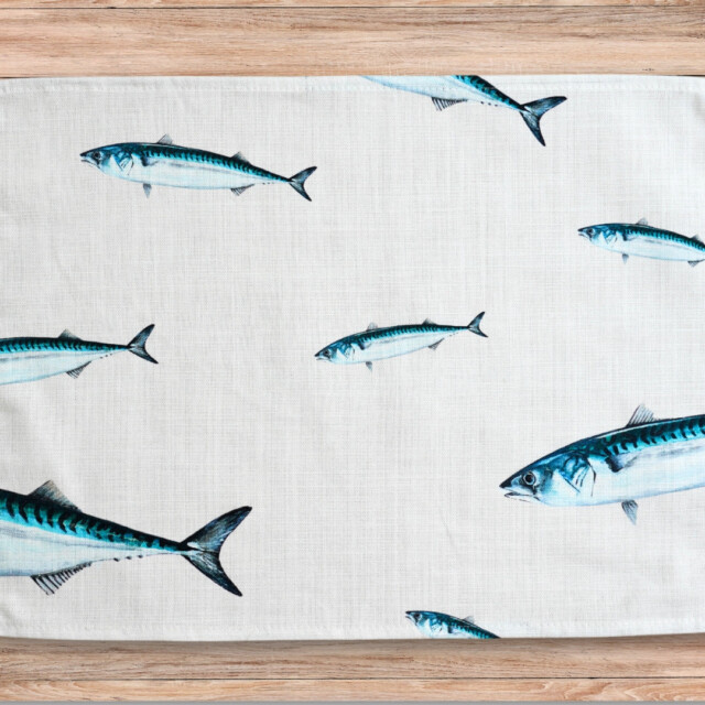 varek.illustrations - Set de table en coton enduit : Maquereau