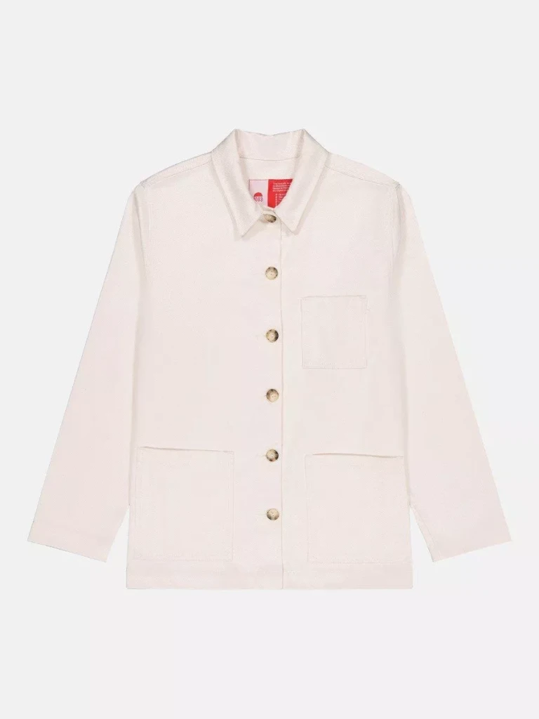 1083 - VESTE DE TRAVAIL DROITE 603 coton bio superdenim ecru femme
