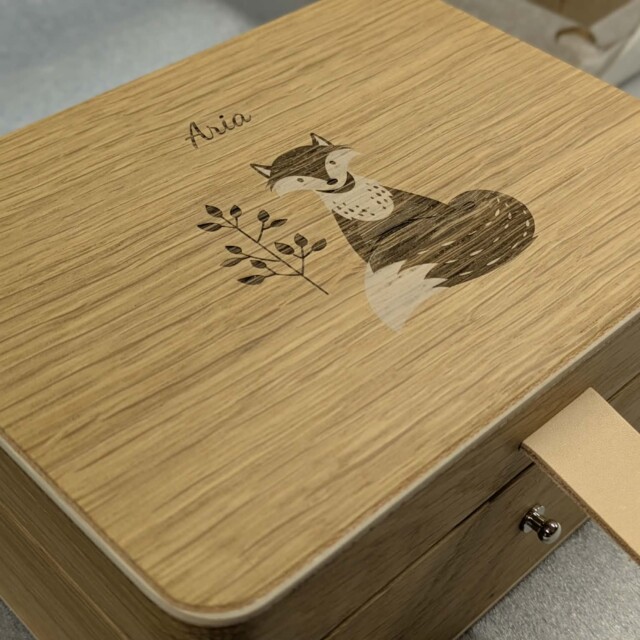 Manufacture Jacquemin - Coffret de naissance en bois personnalisable