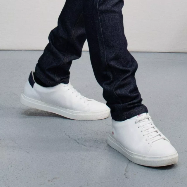 1083 - SNEAKERS 912 cuir denim bleu Unisexe