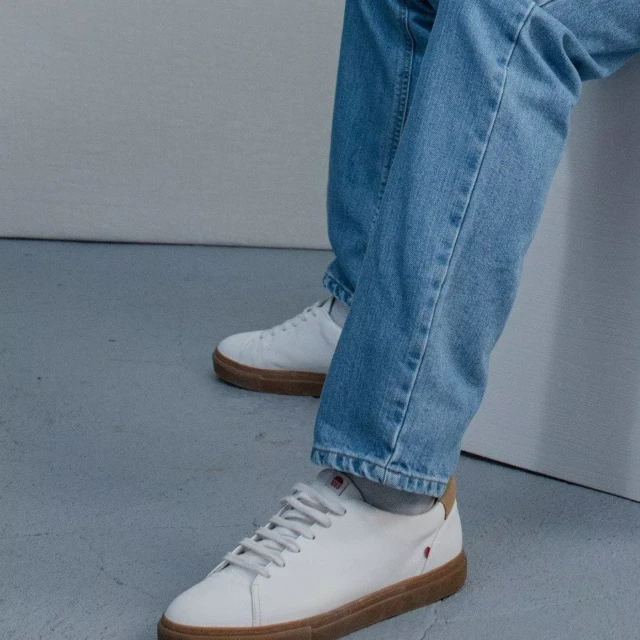 1083 - SNEAKERS 912 cuir blanc naturel Unisexe