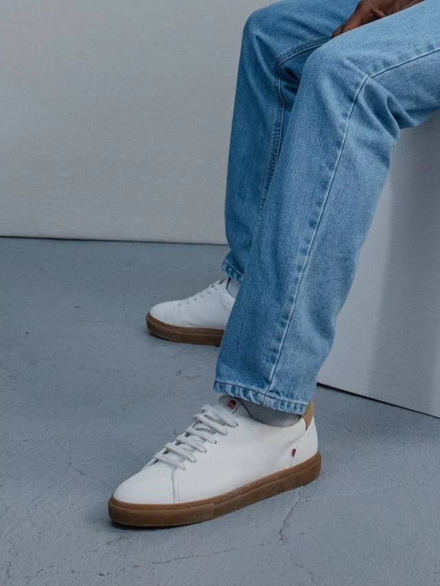 1083 - SNEAKERS 912 cuir blanc naturel Unisexe