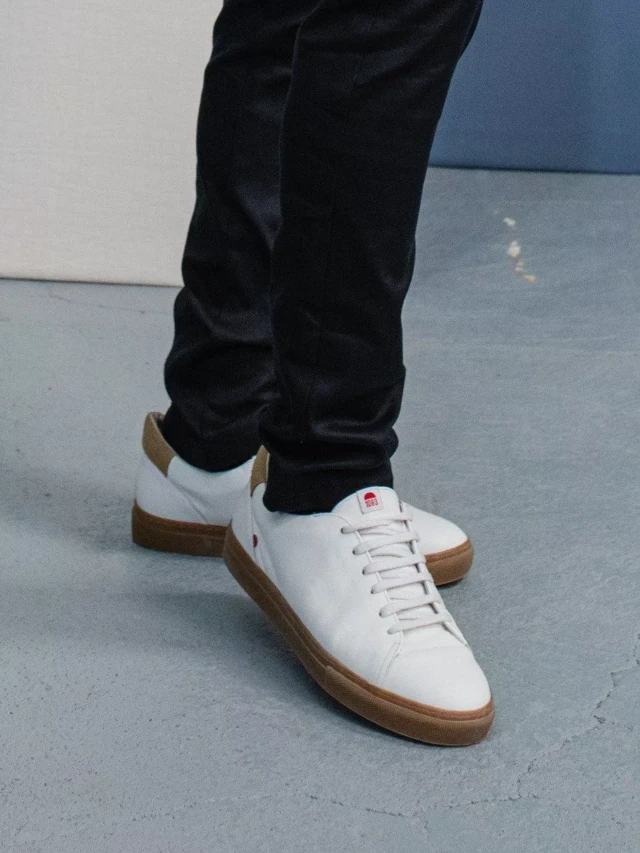 1083 - SNEAKERS 912 cuir blanc naturel Unisexe