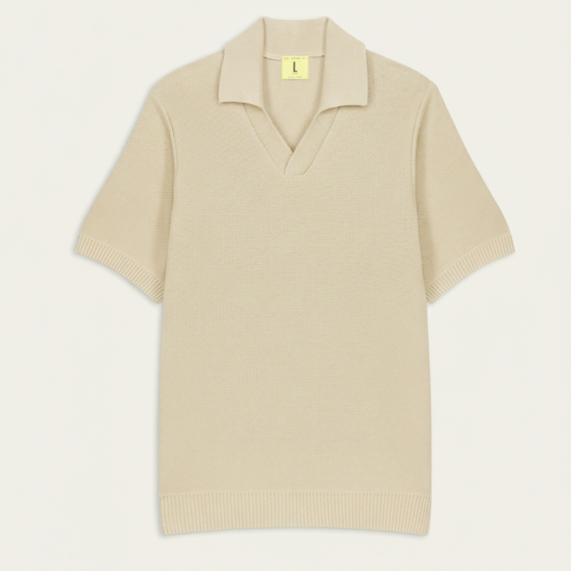 Nitto Knitwear - Agop Polo - Naturel