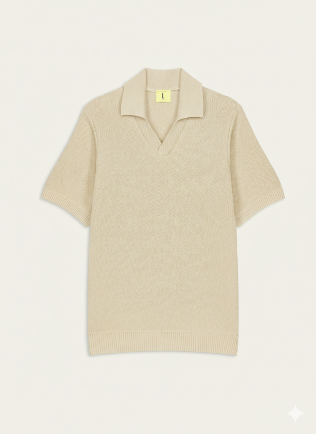 Nitto Knitwear - Agop Polo - Naturel