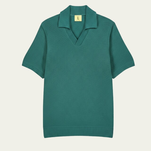 Nitto Knitwear - Agop Polo - Vert Bouteille
