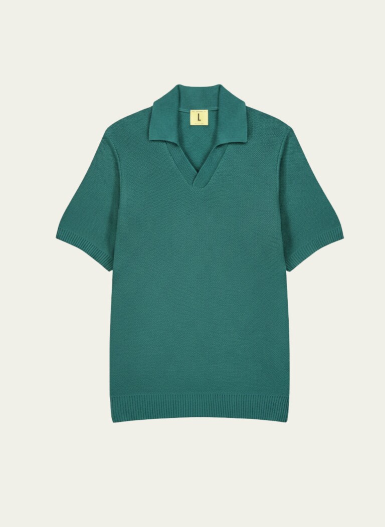 Nitto Knitwear - Agop Polo - Vert Bouteille – L