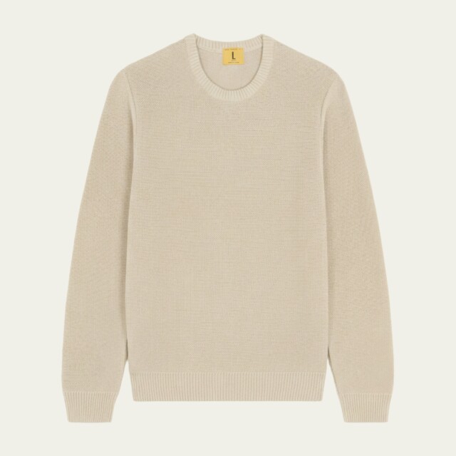 Nitto Knitwear - Agop col rond - Beige chiné