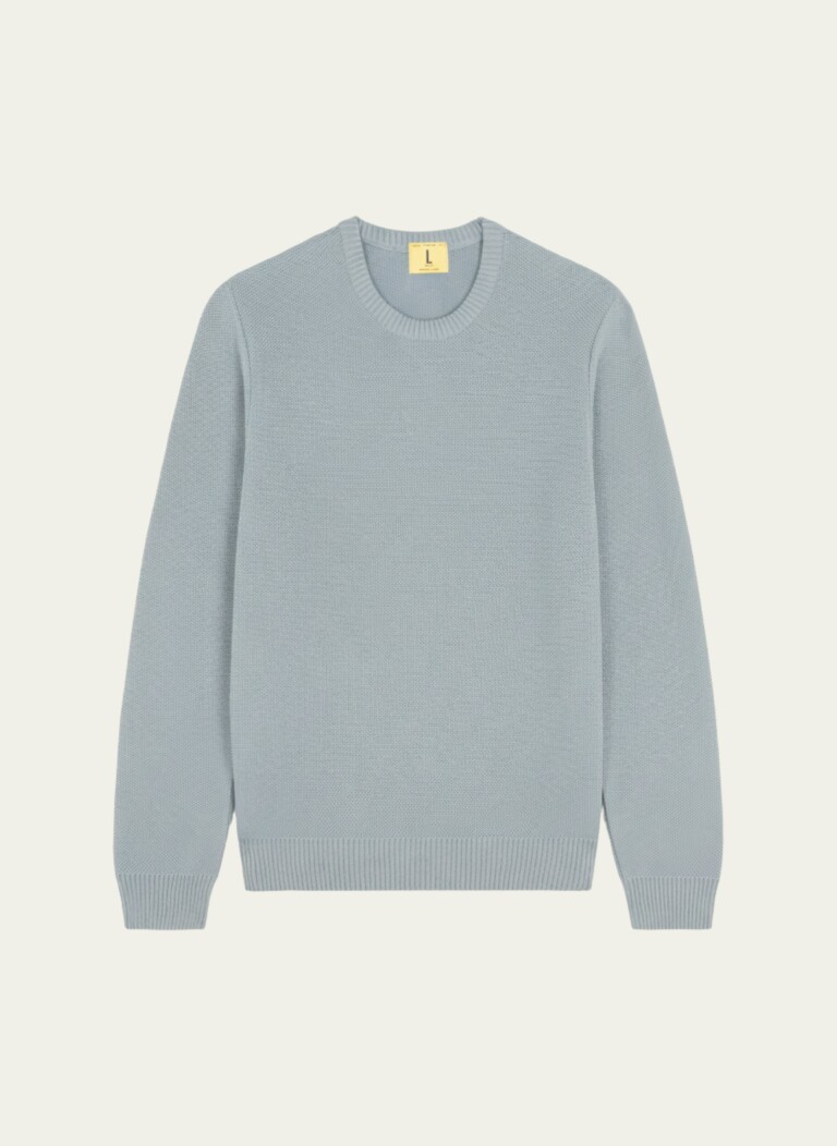 Nitto Knitwear - Agop col rond - Light Indigo – XL