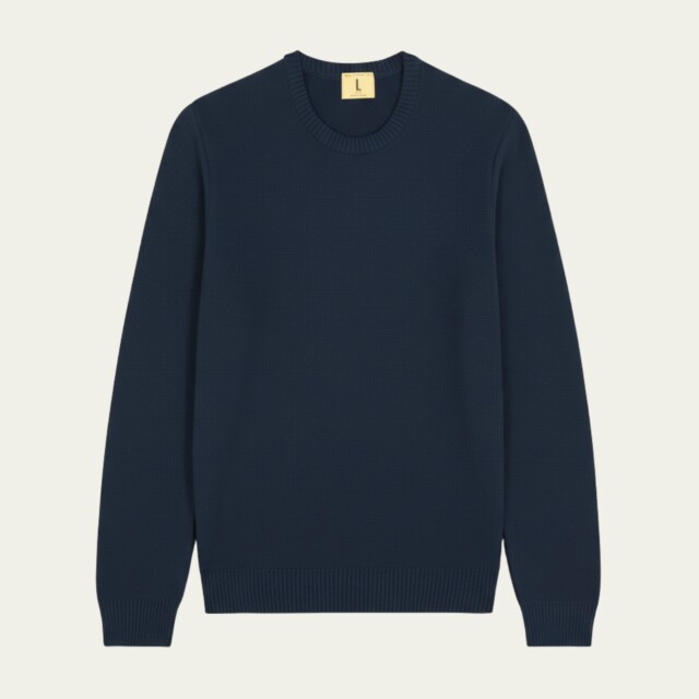 Nitto Knitwear - Agop col rond - Marine