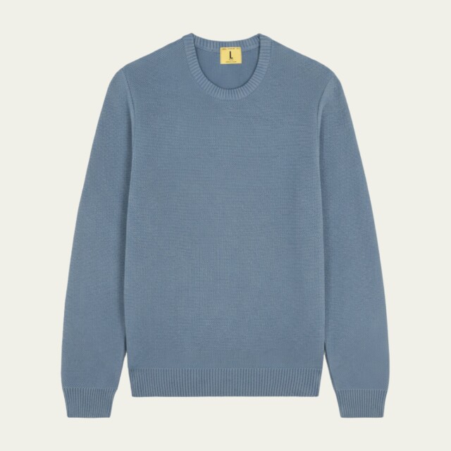 Nitto Knitwear - Agop col rond - Medium Indigo