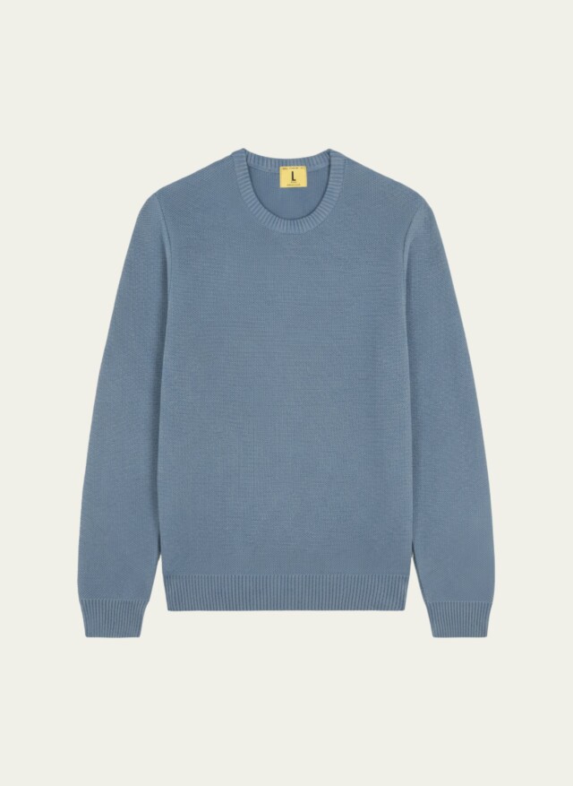 Nitto Knitwear - Agop col rond - Medium Indigo