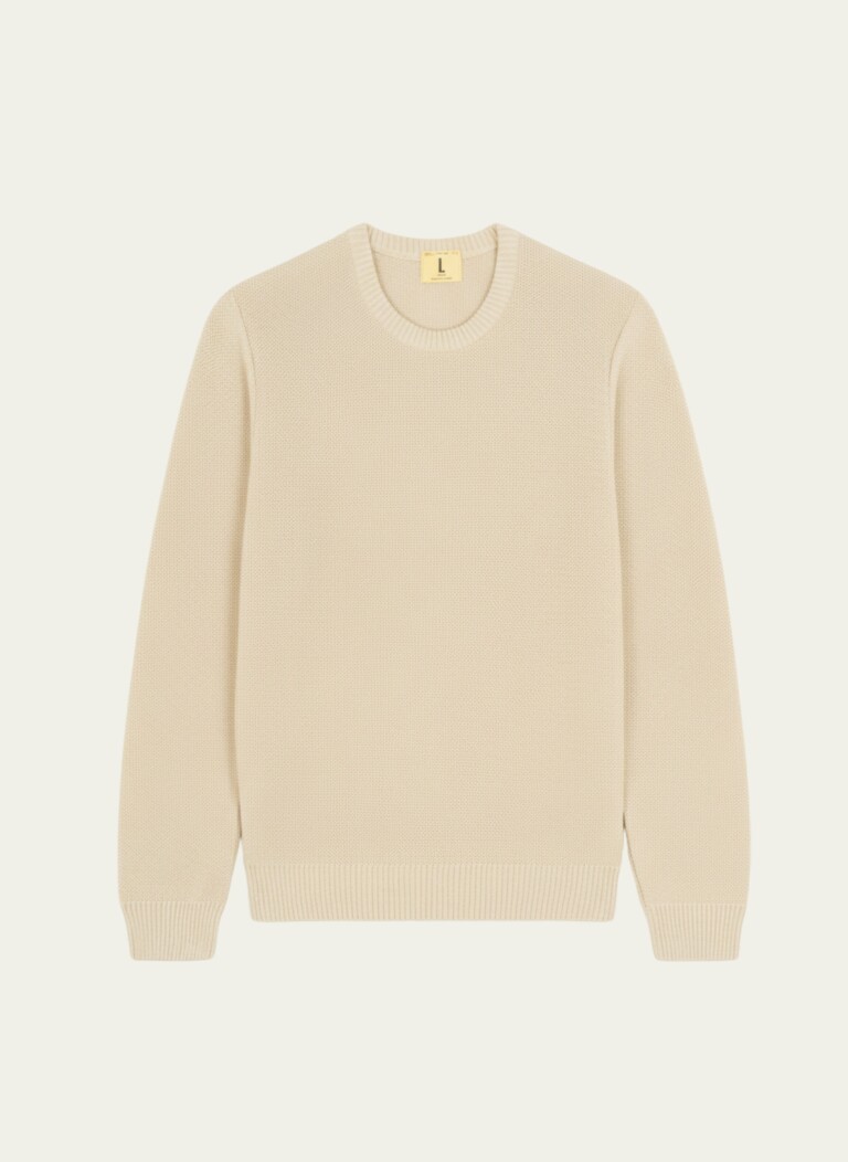 Nitto Knitwear - Agop col rond - Naturel – XL