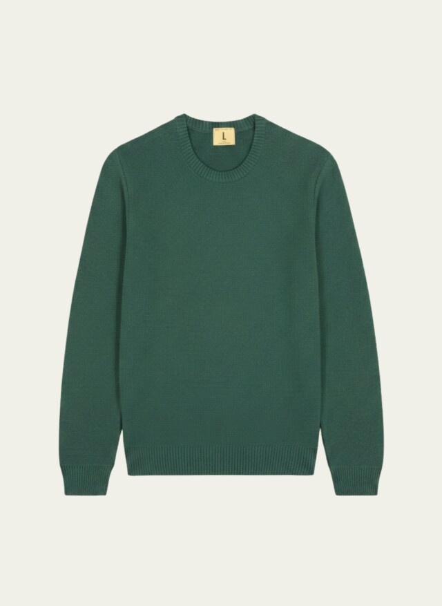 Nitto Knitwear - Agop col rond - Vert Bouteille