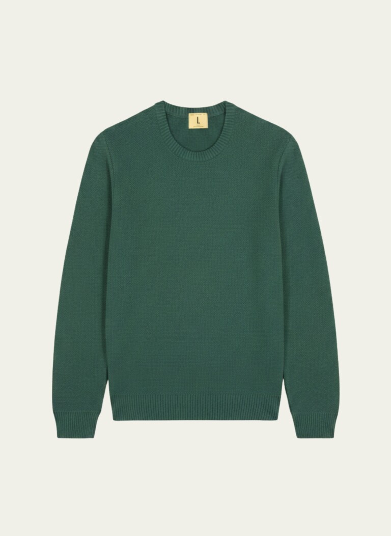 Nitto Knitwear - Agop col rond - Vert Bouteille – XXL