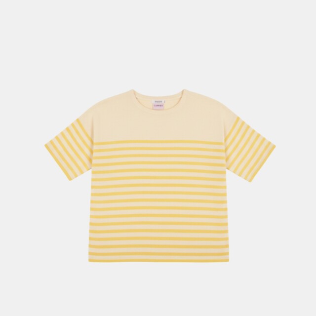 Tricots Jean Marc - Lori manches courtes - Naturel / Jaune