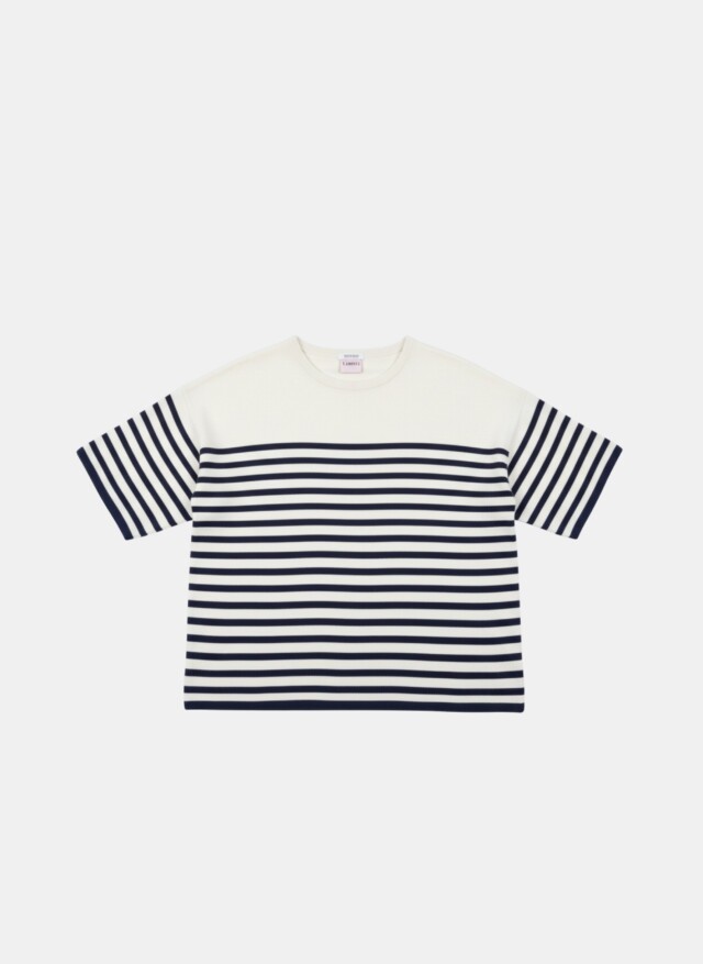 Tricots Jean Marc - Lori manches courtes - Naturel / Marine