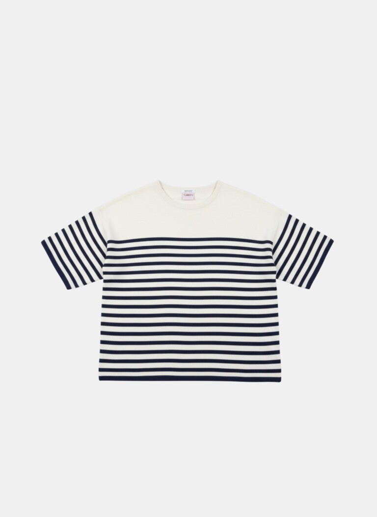 Tricots Jean Marc - Lori manches courtes - Naturel / Marine – M