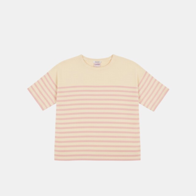 Tricots Jean Marc - Lori manches courtes - Naturel / Rose