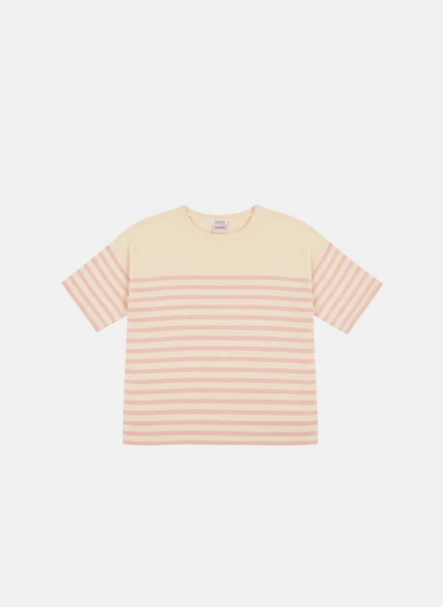 Tricots Jean Marc - Lori manches courtes - Naturel / Rose