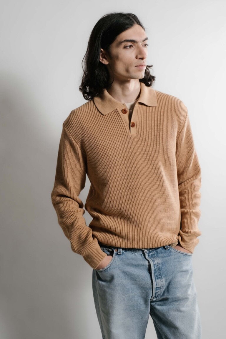 Nitto Knitwear - Djivan Polo - Camel – XL