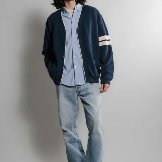 Nitto Knitwear - Youri cardigan Collège - Marine