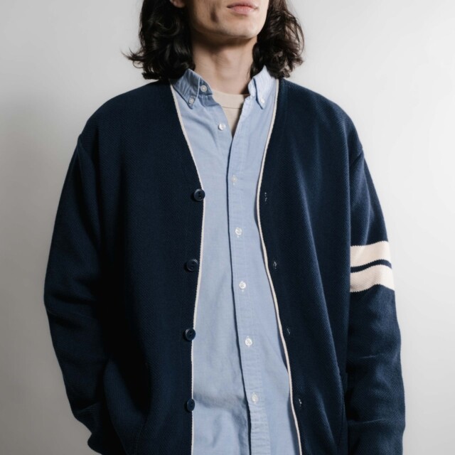 Nitto Knitwear - Youri cardigan Collège - Marine