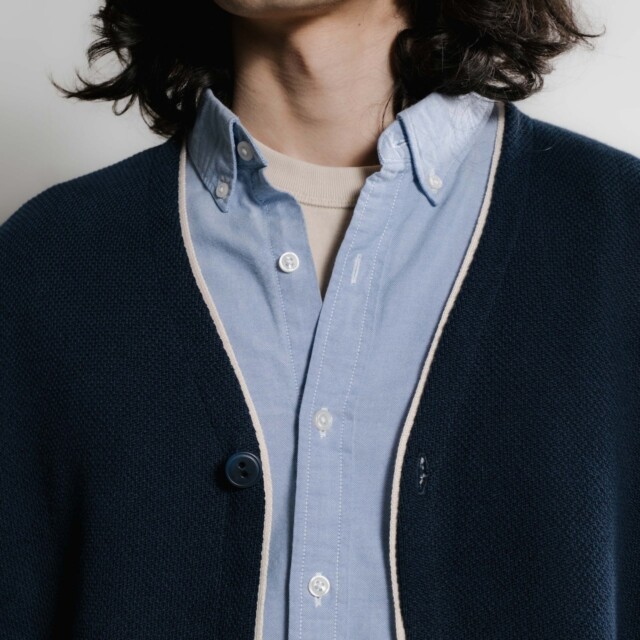 Nitto Knitwear - Youri cardigan Collège - Marine