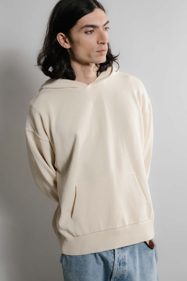 Nitto Knitwear - Pull Sevan Capuche - Naturel