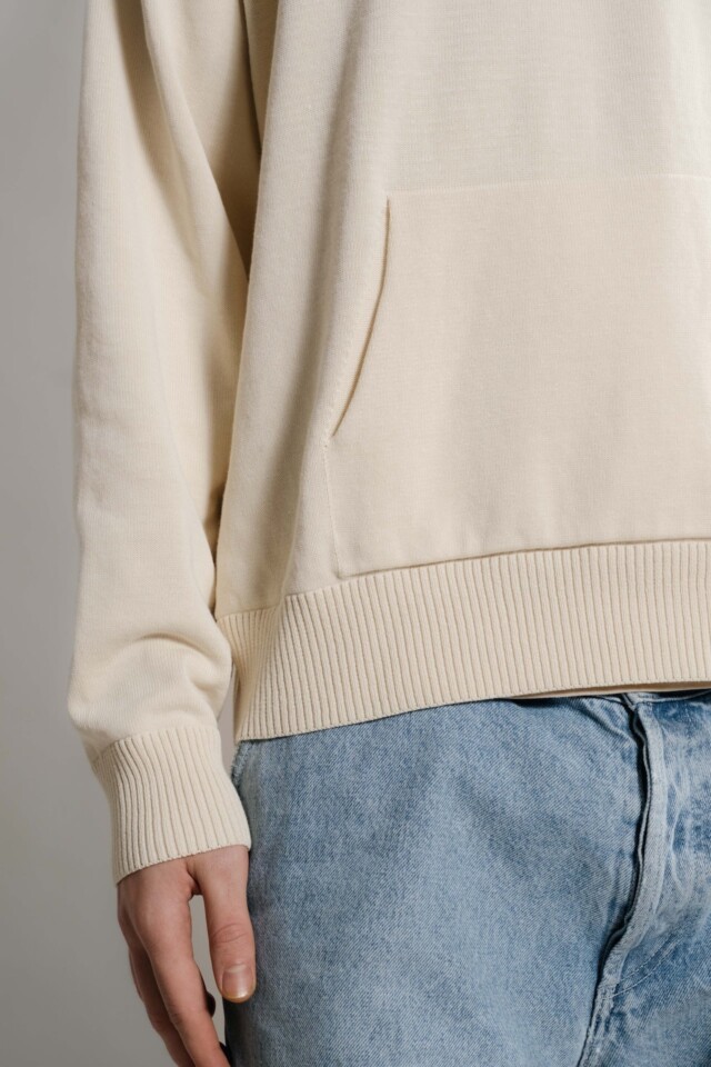 Nitto Knitwear - Pull Sevan Capuche - Naturel