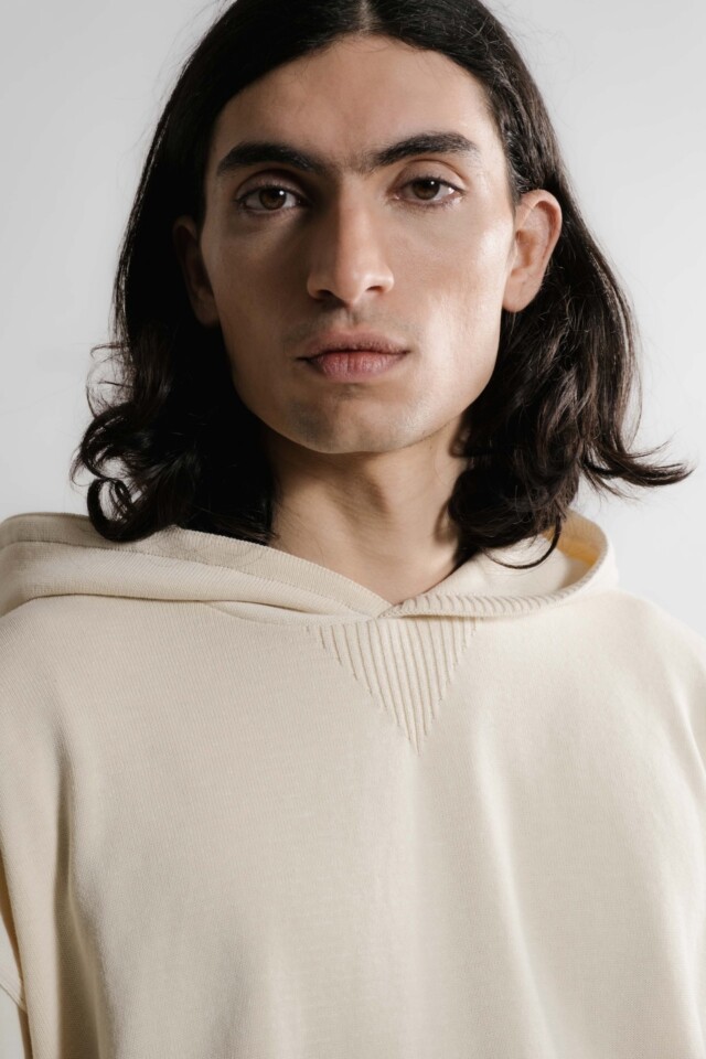 Nitto Knitwear - Pull Sevan Capuche - Naturel