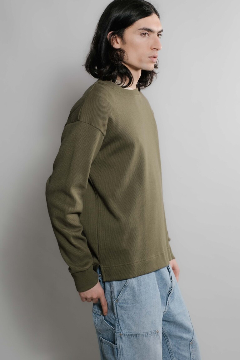 Nitto Knitwear - Vahé manches longues - Kaki – XXL