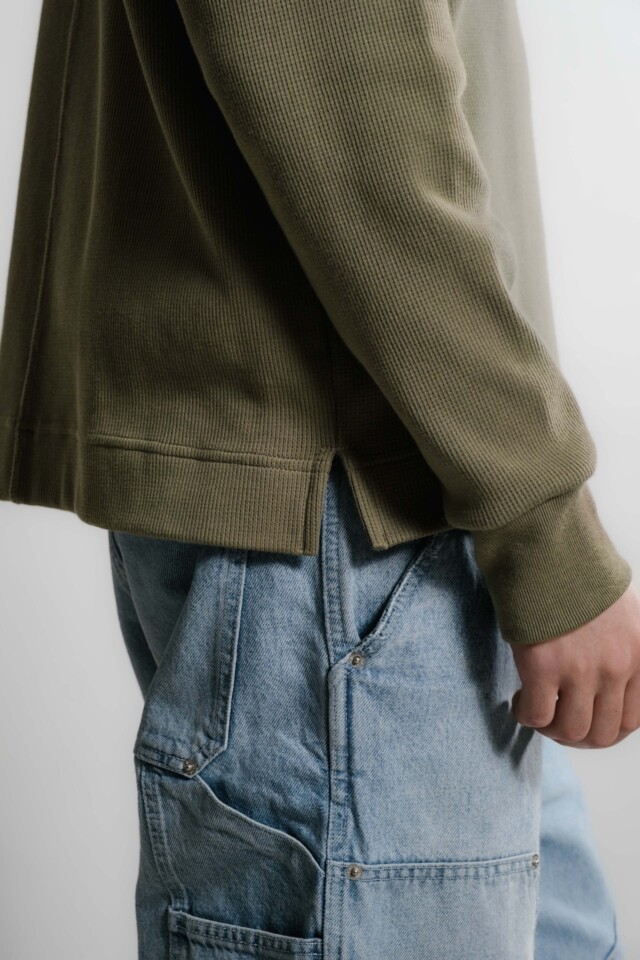 Nitto Knitwear - Vahé manches longues - Kaki