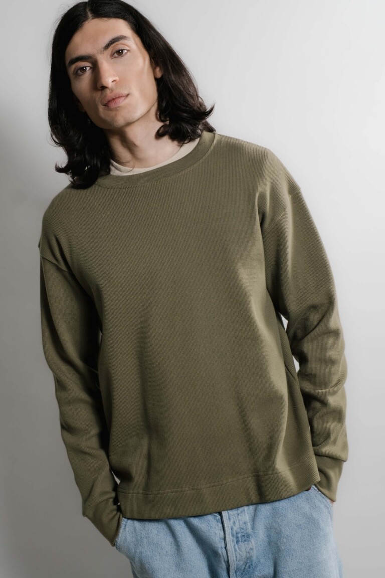 Nitto Knitwear - Vahé manches longues - Kaki