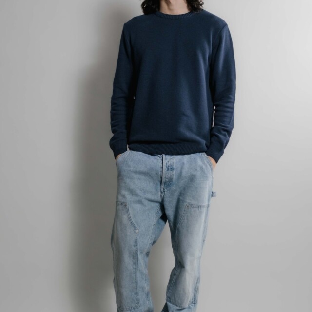 Nitto Knitwear - Agop col rond - Marine