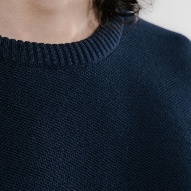 Nitto Knitwear - Agop col rond - Marine