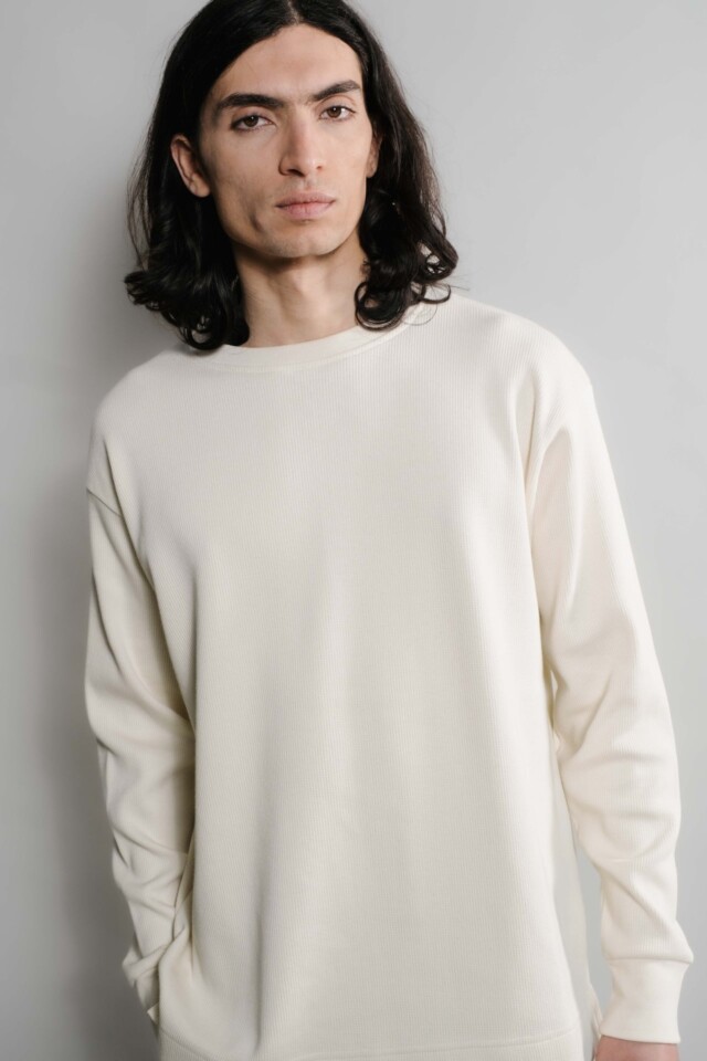 Nitto Knitwear - Vahé manches longues - Naturel