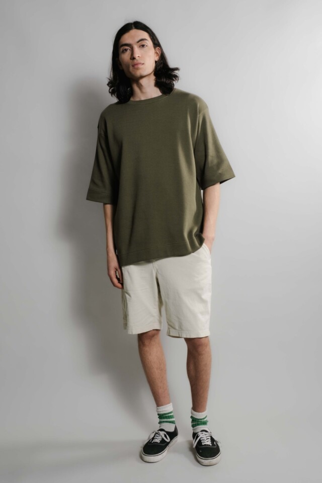 Nitto Knitwear - Vahé manches courtes - Kaki