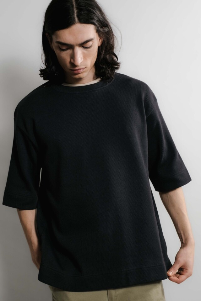 Nitto Knitwear - Vahé manches courtes – Noir