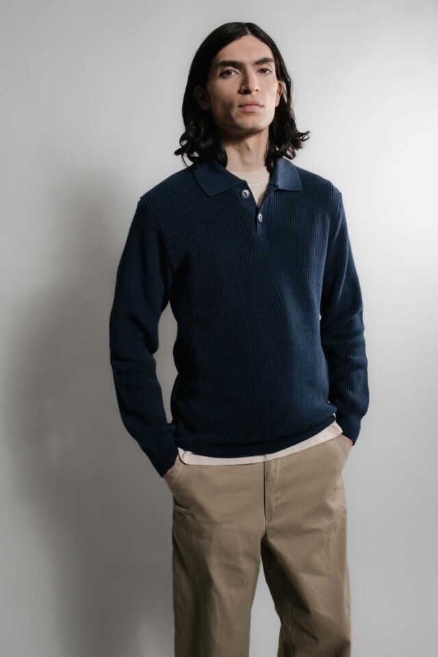 Nitto Knitwear - Djivan Polo - Marine