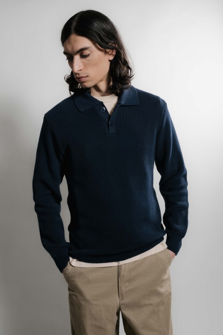 Nitto Knitwear - Djivan Polo - Marine – XXL