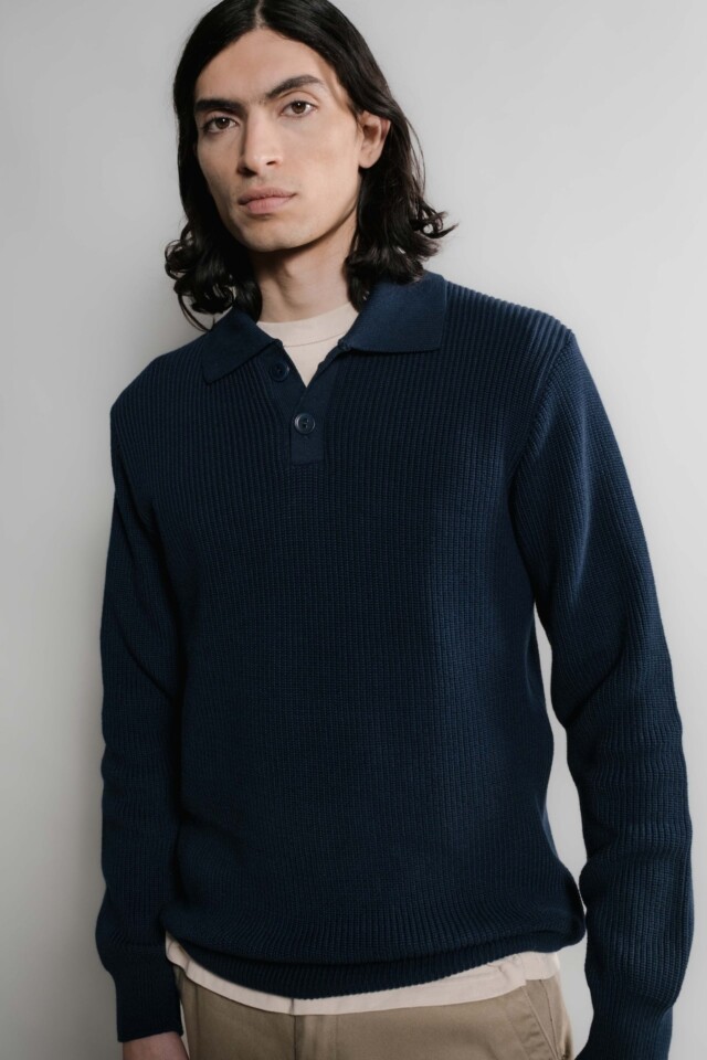 Nitto Knitwear - Djivan Polo - Marine